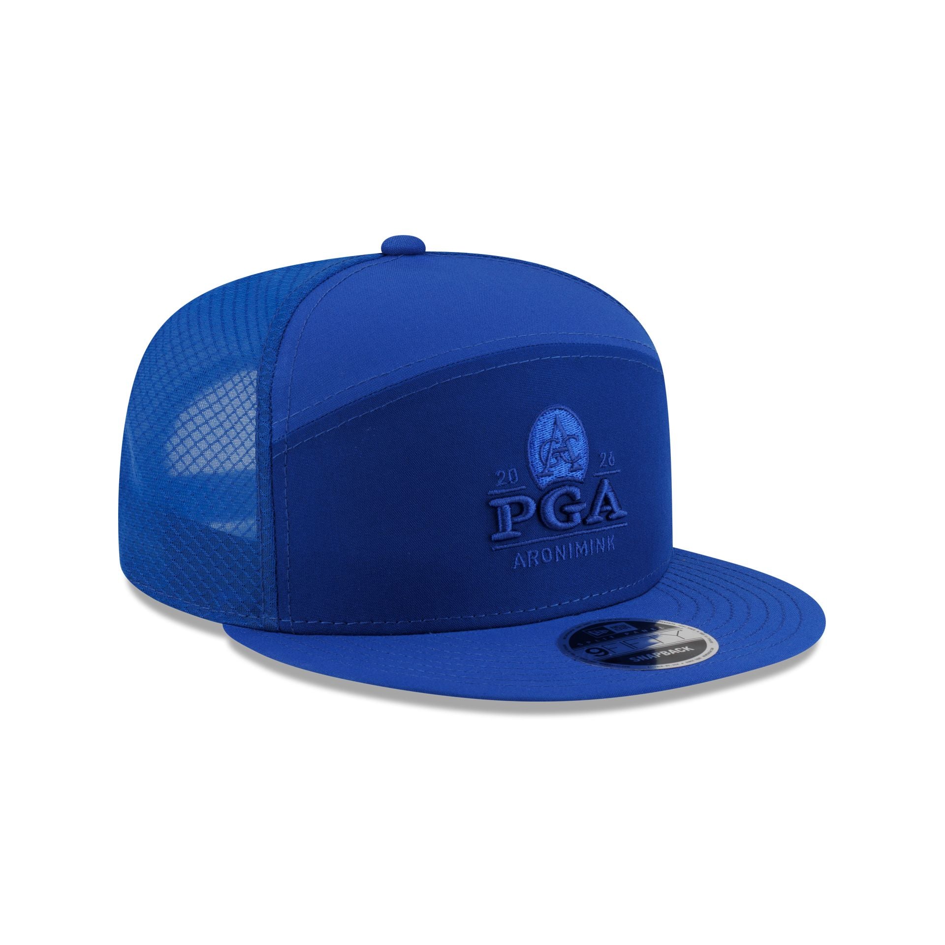 2026 PGA Championship Aronimink Light Royal Split Panel 9FIFTY Trucker Hat