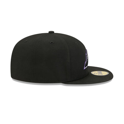 Colorado Rockies Black Basic 59FIFTY Fitted Hat