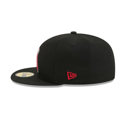 Los Angeles Angels Black Basic 59FIFTY Fitted Hat