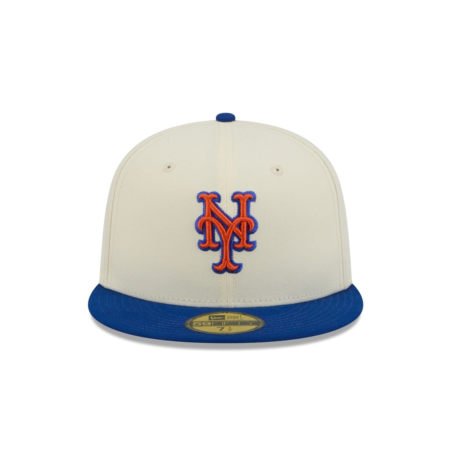 New York Mets Chrome White Basic 59FIFTY Fitted Hat