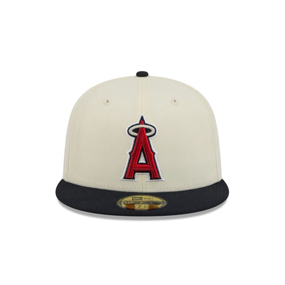 Los Angeles Angels Chrome White Basic 59FIFTY Fitted Hat