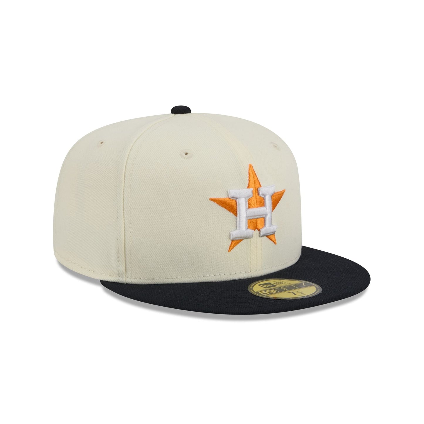 Houston Astros Chrome White Basic 59FIFTY Fitted Hat