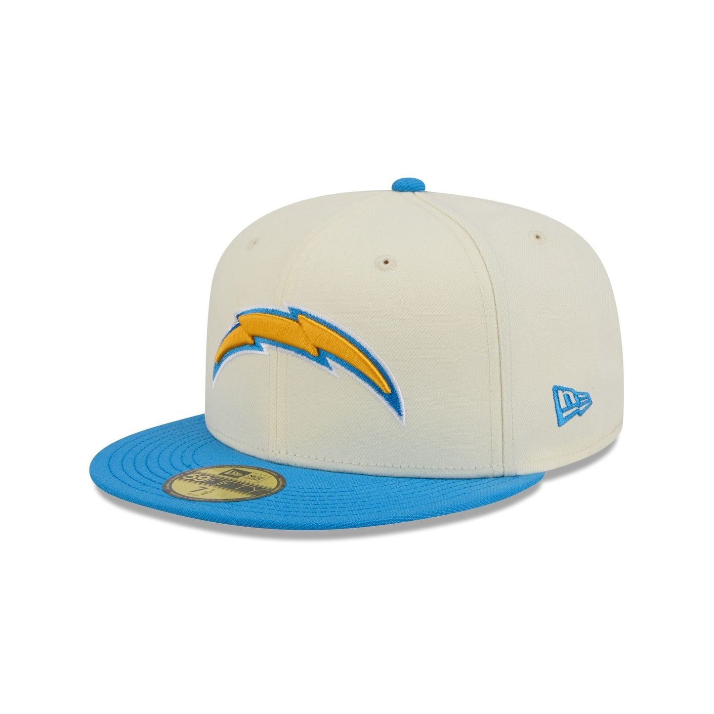 Los Angeles Chargers Chrome White Basic 59FIFTY Fitted Hat