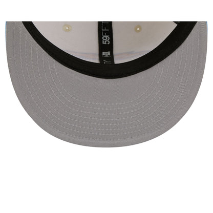 Los Angeles Chargers Chrome White Basic 59FIFTY Fitted Hat
