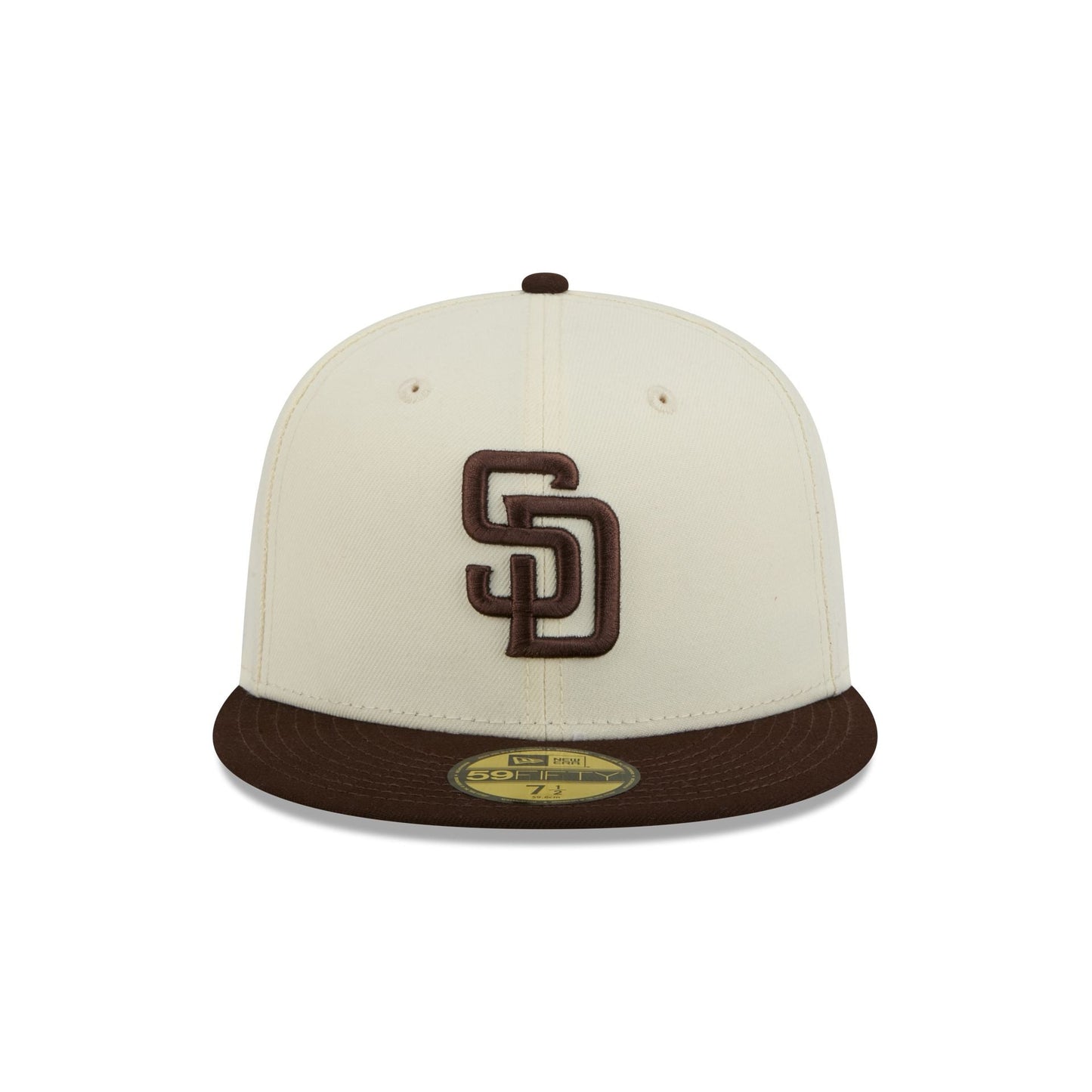 San Diego Padres Chrome White Basic 59FIFTY Fitted Hat