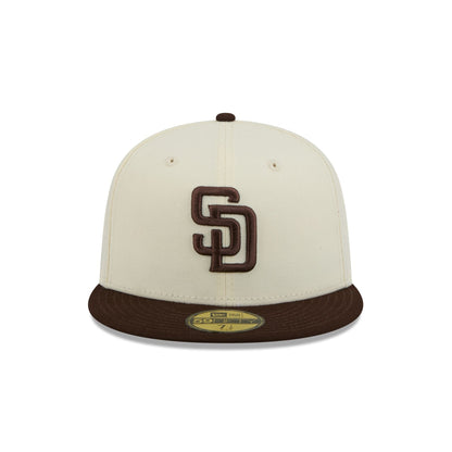 San Diego Padres Chrome White Basic 59FIFTY Fitted Hat