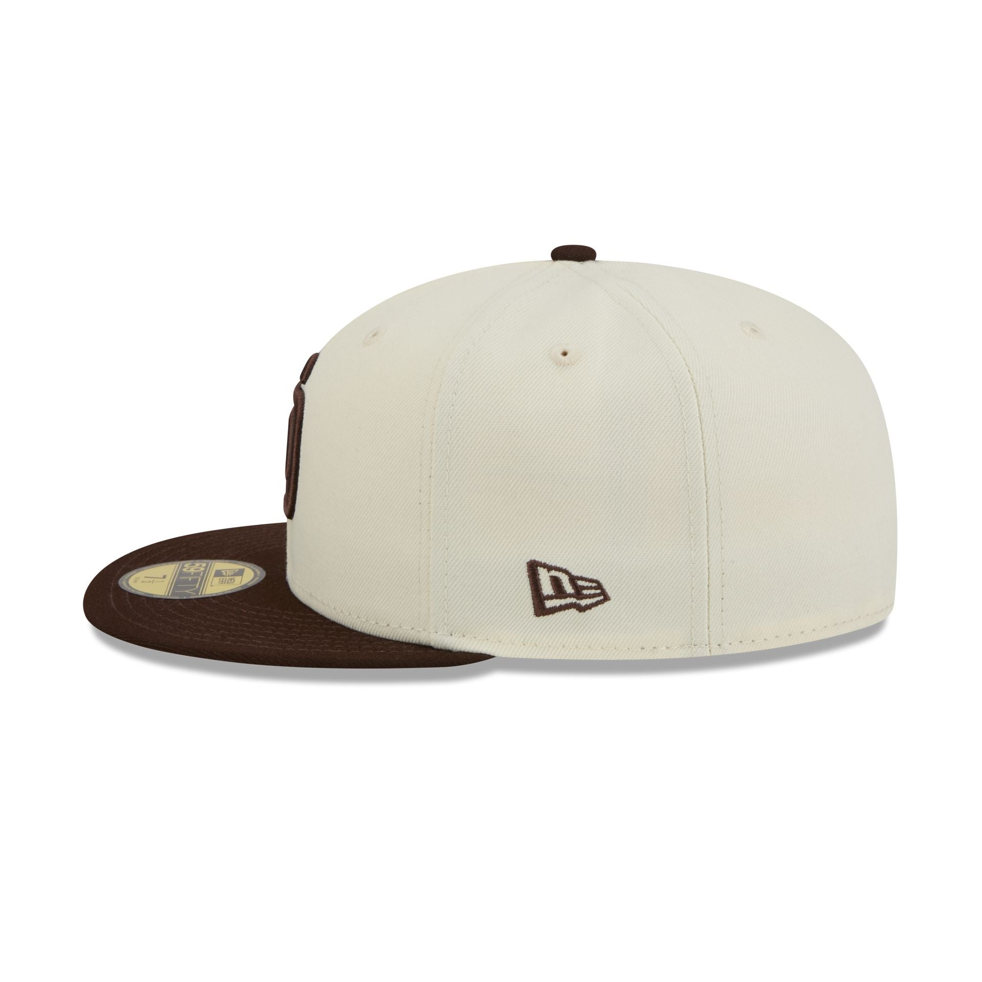 San Diego Padres Chrome White Basic 59FIFTY Fitted Hat