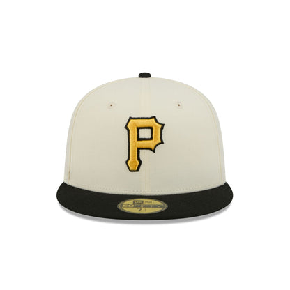 Pittsburgh Pirates Chrome White Basic 59FIFTY Fitted Hat