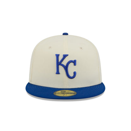 Kansas City Royals Chrome White Basic 59FIFTY Fitted Hat