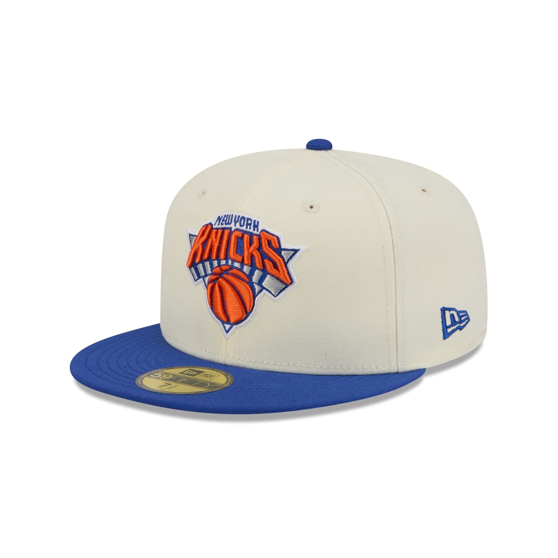 New York Knicks Chrome White Basic 59FIFTY Fitted Hat