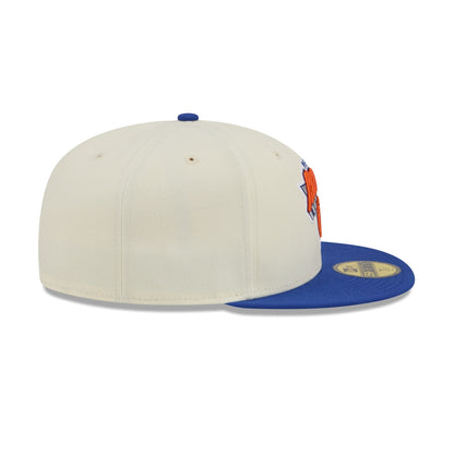 New York Knicks Chrome White Basic 59FIFTY Fitted Hat