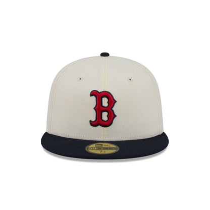 Boston Red Sox Chrome White Basic 59FIFTY Fitted Hat