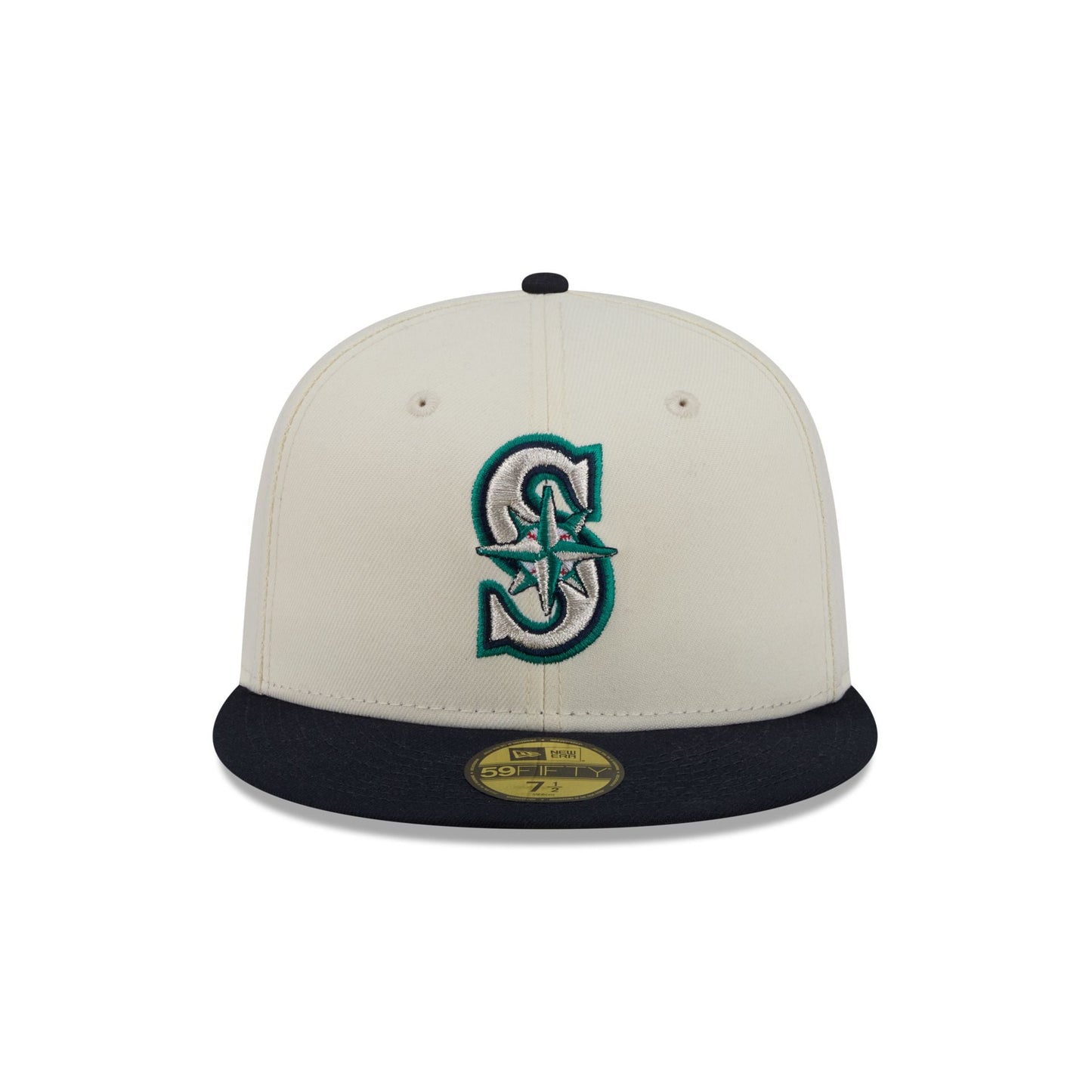 Seattle Mariners Chrome White Basic 59FIFTY Fitted Hat