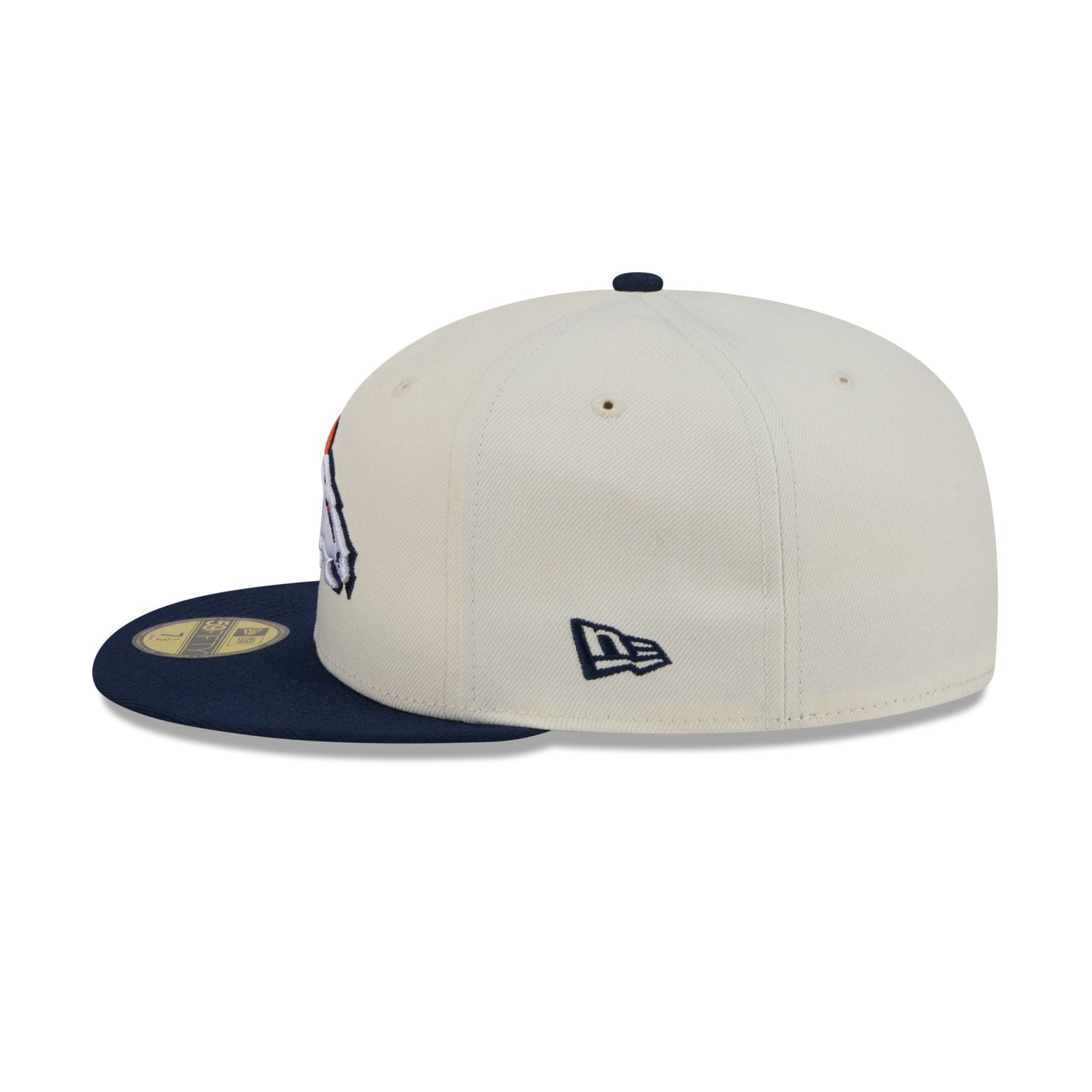 Denver Broncos Chrome White Basic 59FIFTY Fitted Hat