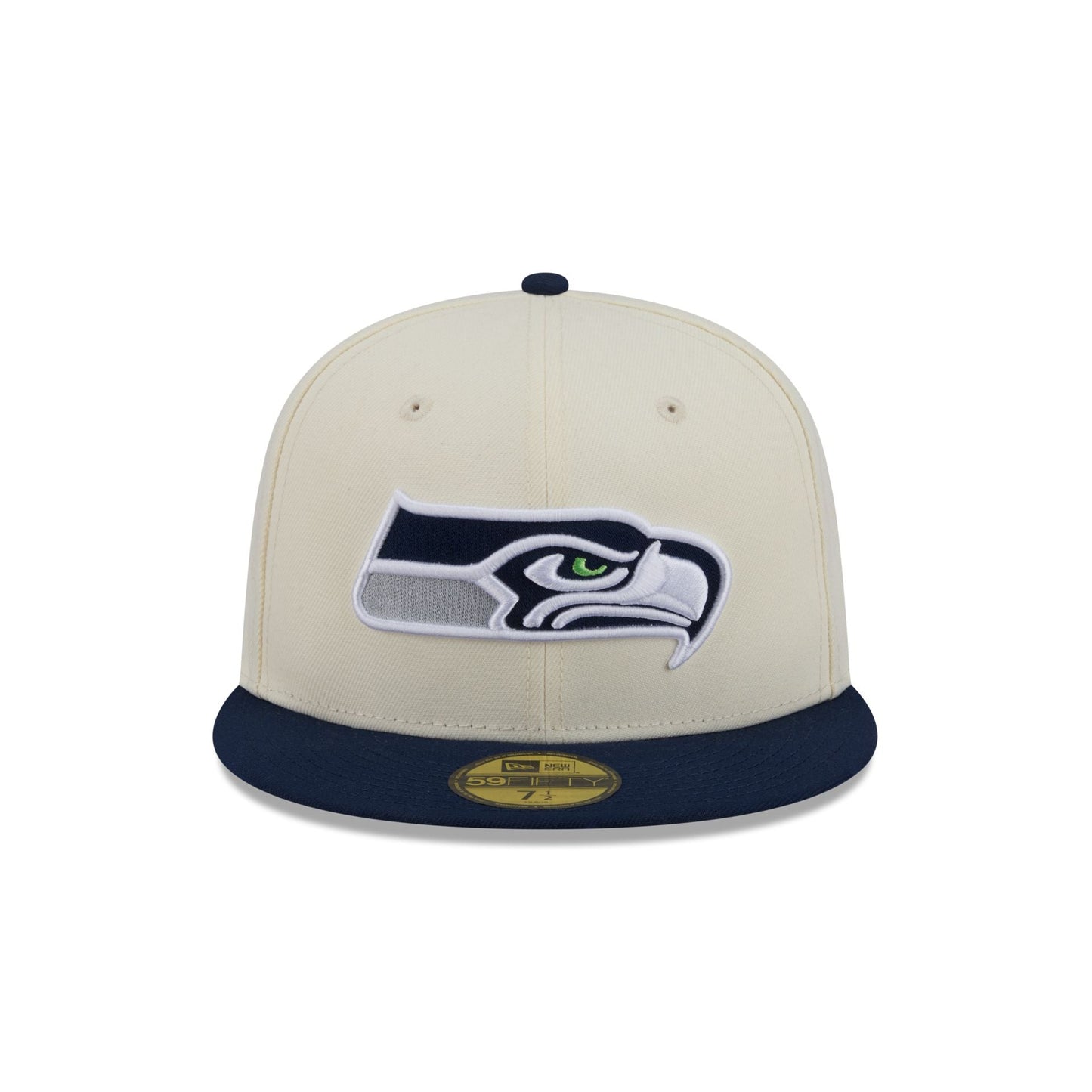 Seattle Seahawks Chrome White Basic 59FIFTY Fitted Hat