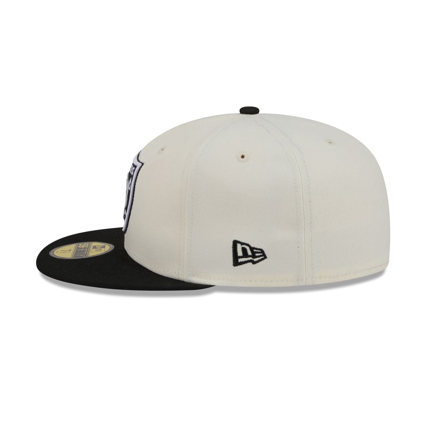 Las Vegas Raiders Chrome White Basic 59FIFTY Fitted Hat