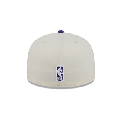 Los Angeles Lakers Chrome White Basic 59FIFTY Fitted Hat