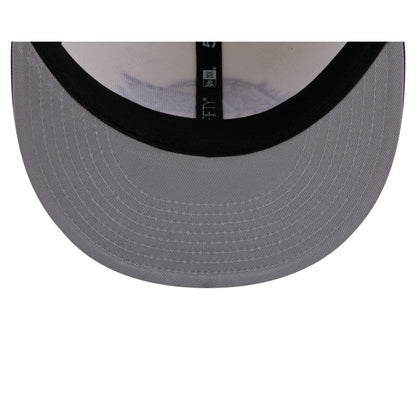 Los Angeles Lakers Chrome White Basic 59FIFTY Fitted Hat