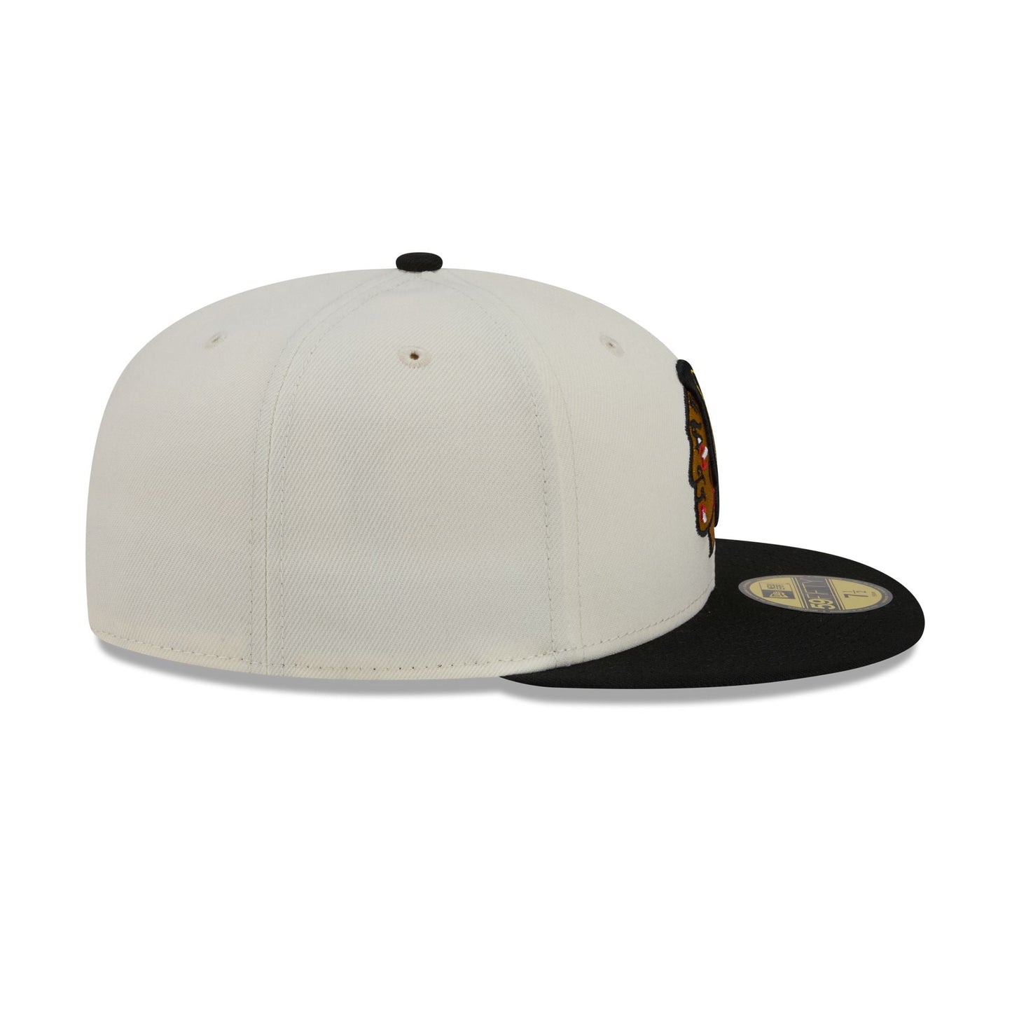 Chicago Blackhawks Chrome White Basic 59FIFTY Fitted Hat