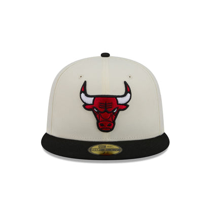 Chicago Bulls Chrome White Basic 59FIFTY Fitted Hat