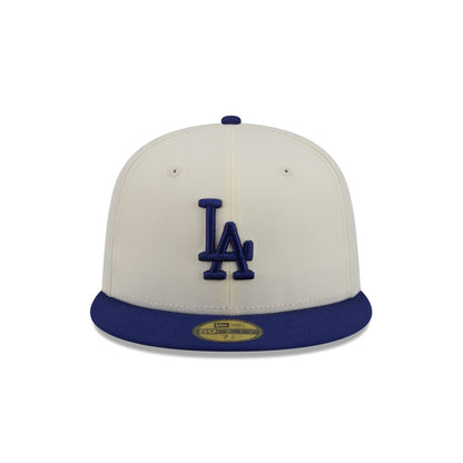Los Angeles Dodgers Chrome White Basic 59FIFTY Fitted Hat