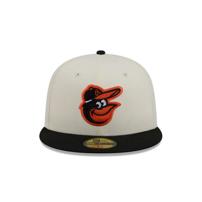 Baltimore Orioles Chrome White Basic 59FIFTY Fitted Hat