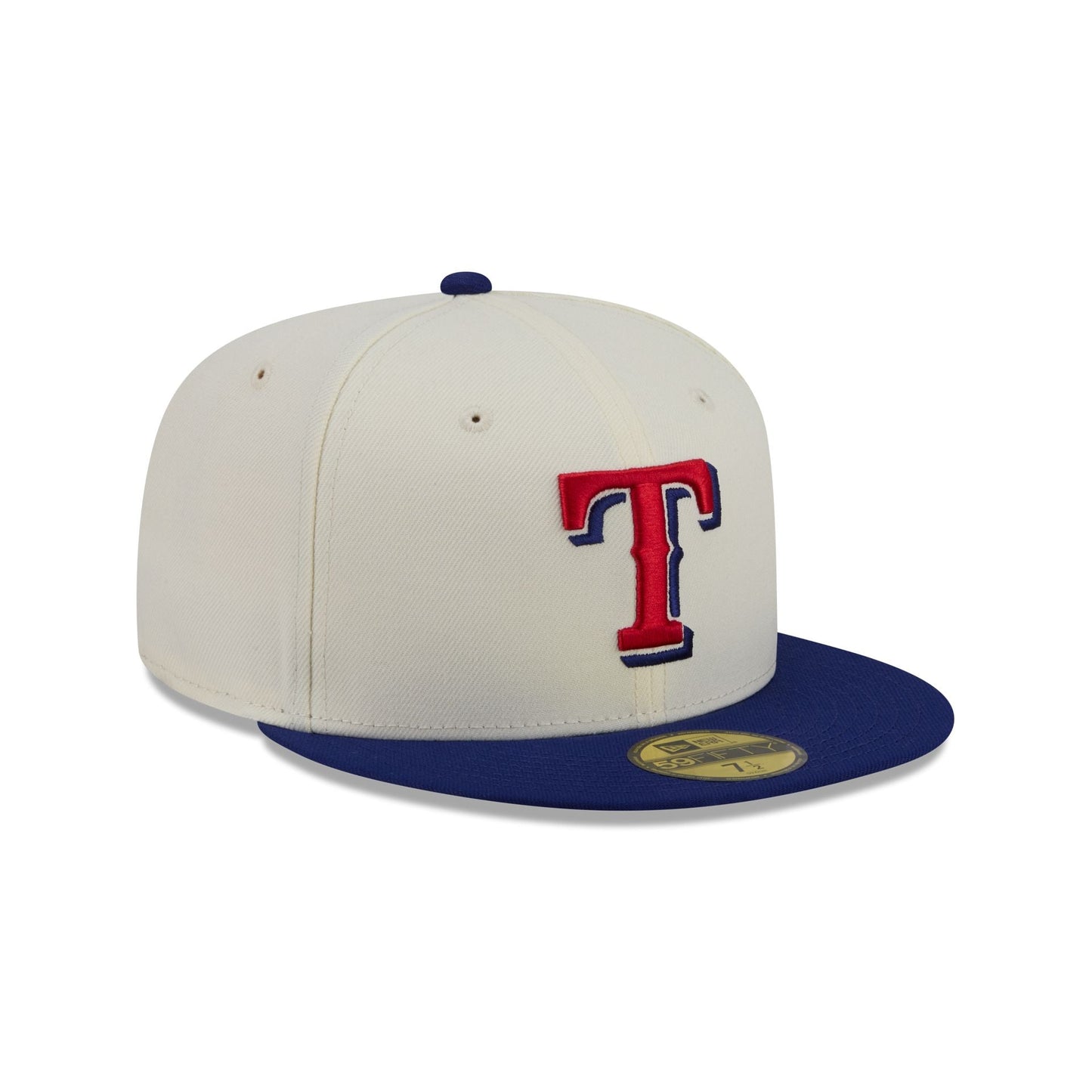 Texas Rangers Chrome White Basic 59FIFTY Fitted Hat