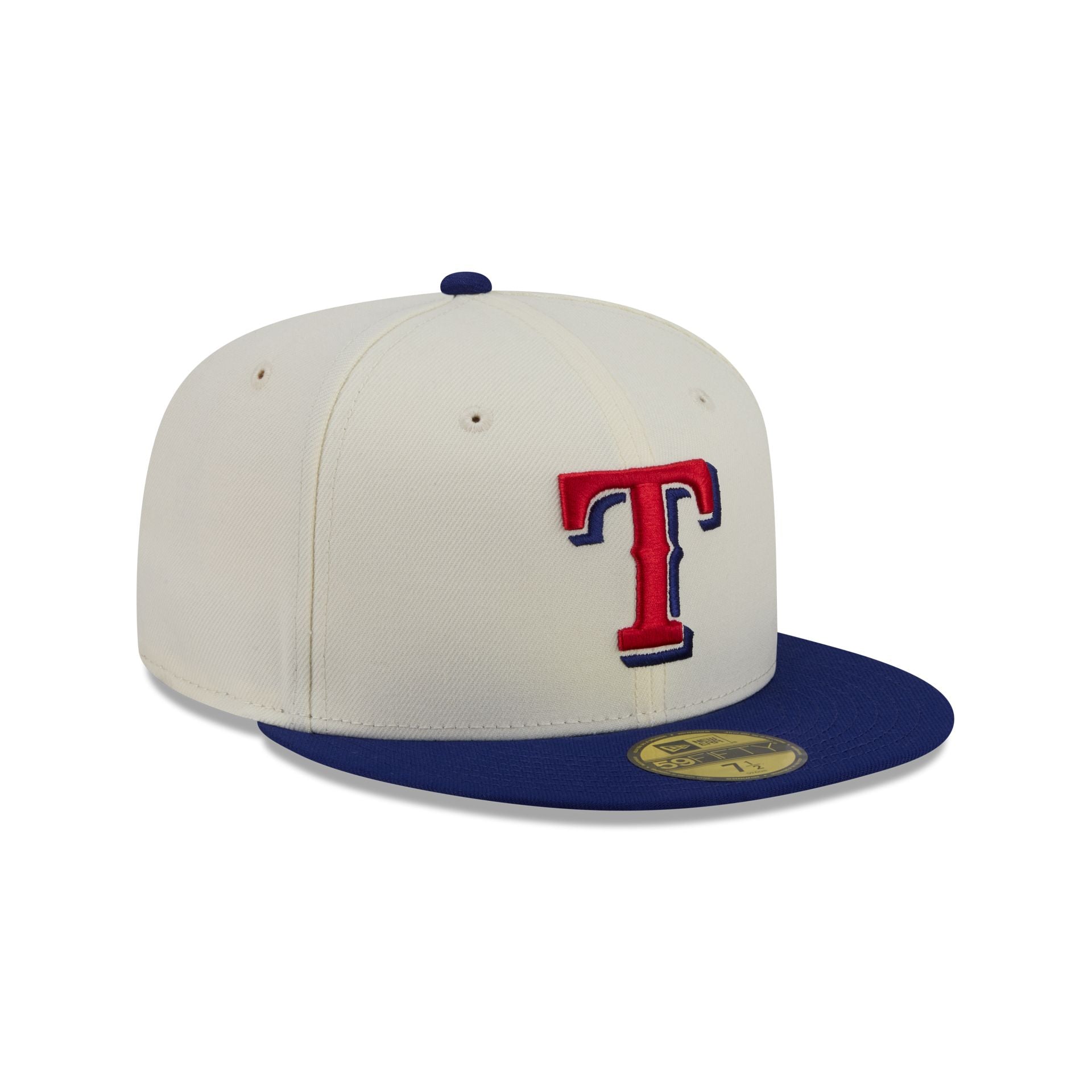 Texas Rangers Chrome White Basic 59FIFTY Fitted Hat