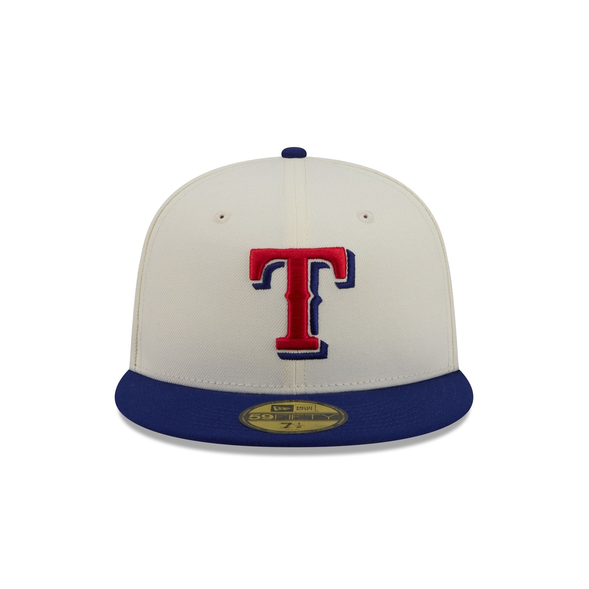 Texas Rangers Chrome White Basic 59FIFTY Fitted Hat