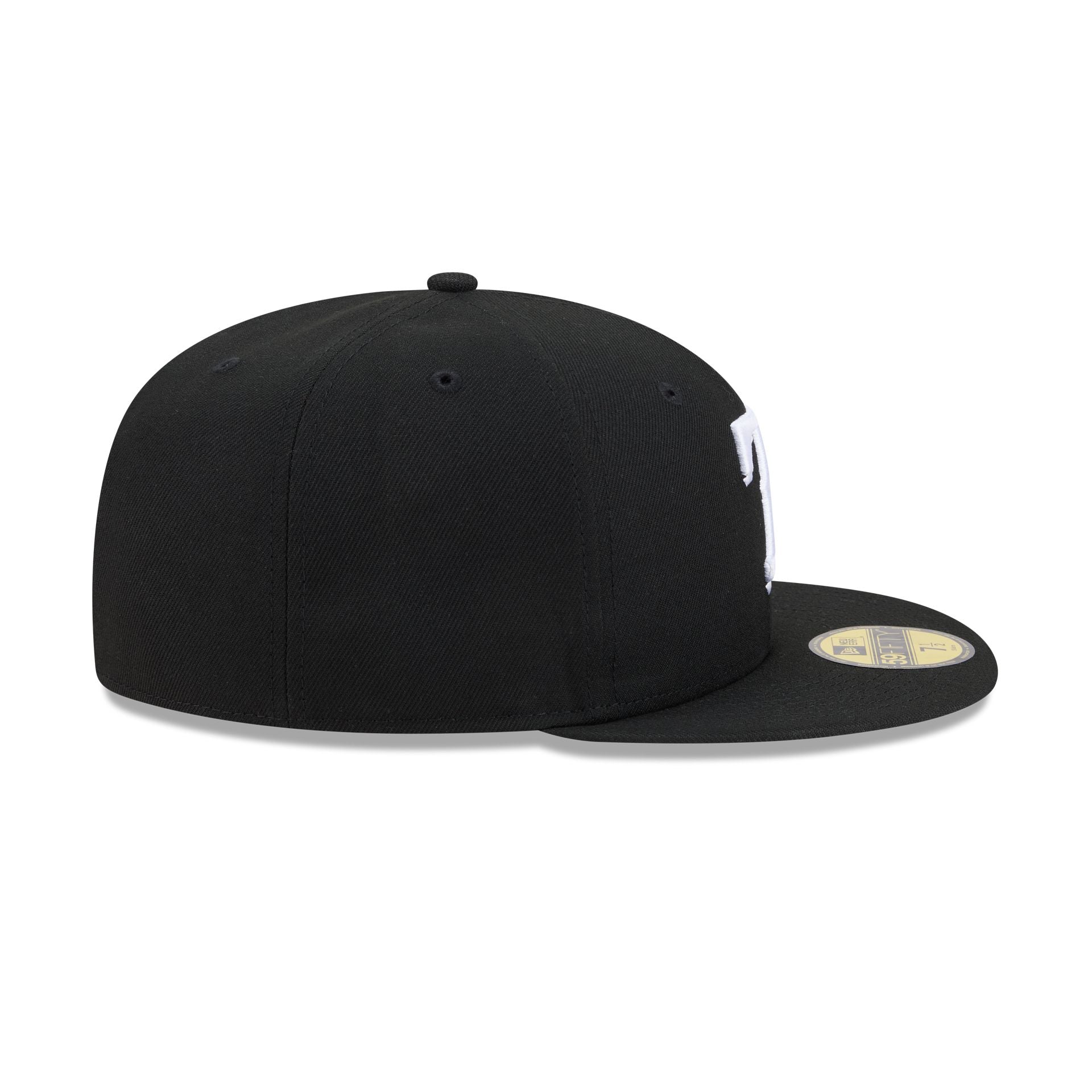 Texas Rangers Black and White Basic 59FIFTY Fitted Hat