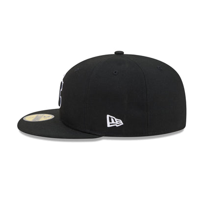 Kansas City Royals Black and White Basic 59FIFTY Fitted Hat