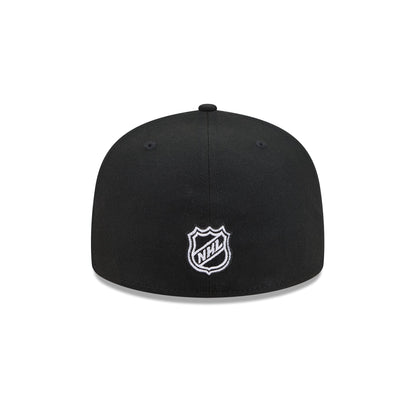 Chicago Blackhawks Black and White Basic 59FIFTY Fitted Hat