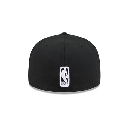 Los Angeles Lakers Black and White Basic 59FIFTY Fitted Hat