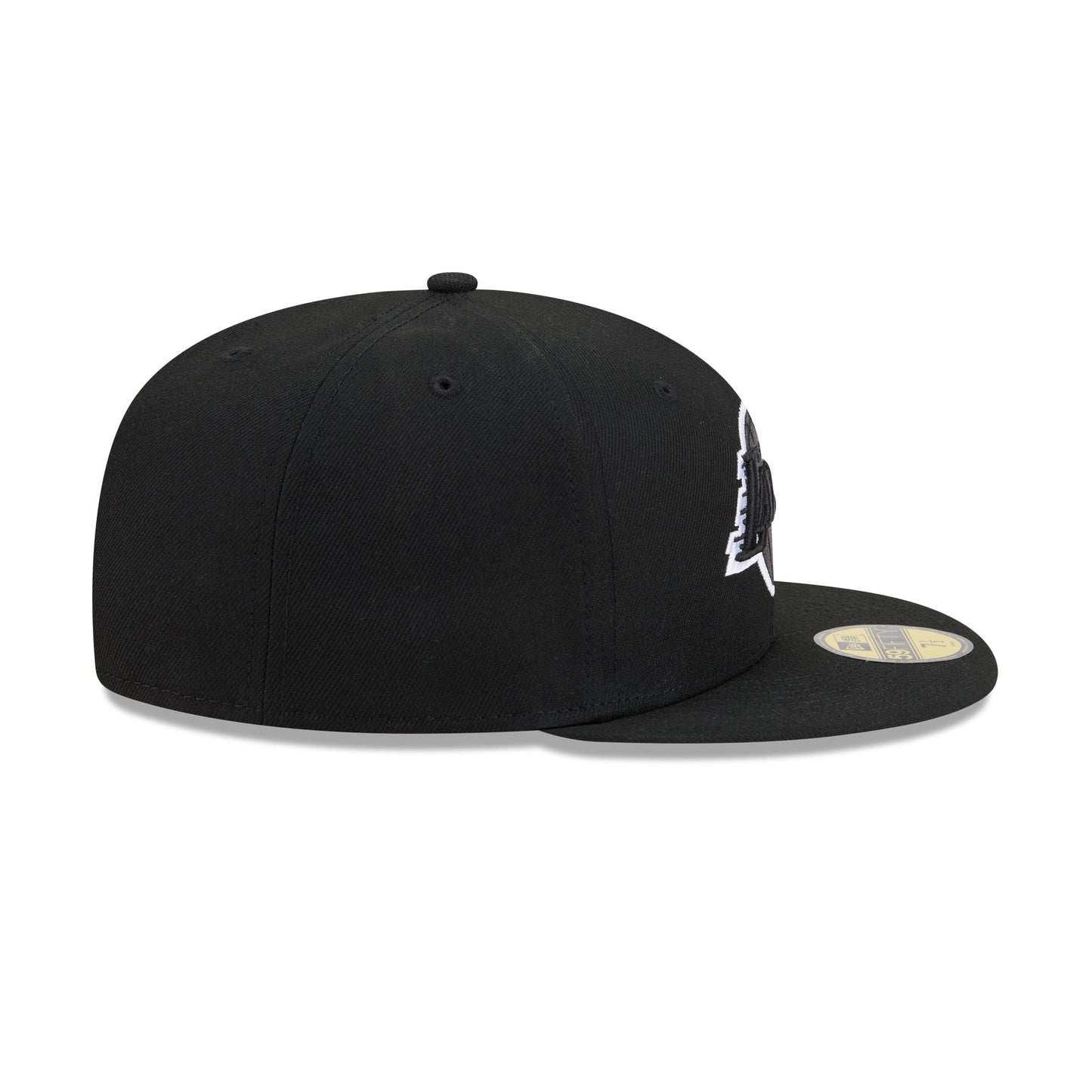 Los Angeles Lakers Black and White Basic 59FIFTY Fitted Hat