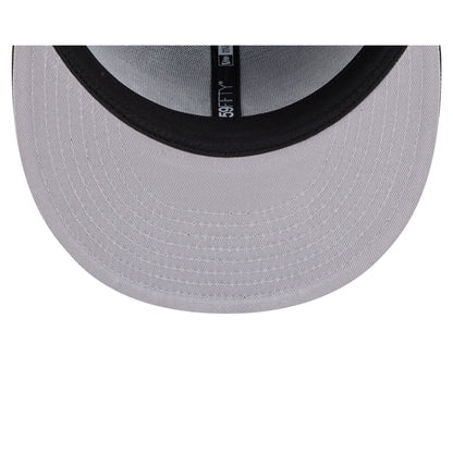 Los Angeles Lakers Black and White Basic 59FIFTY Fitted Hat