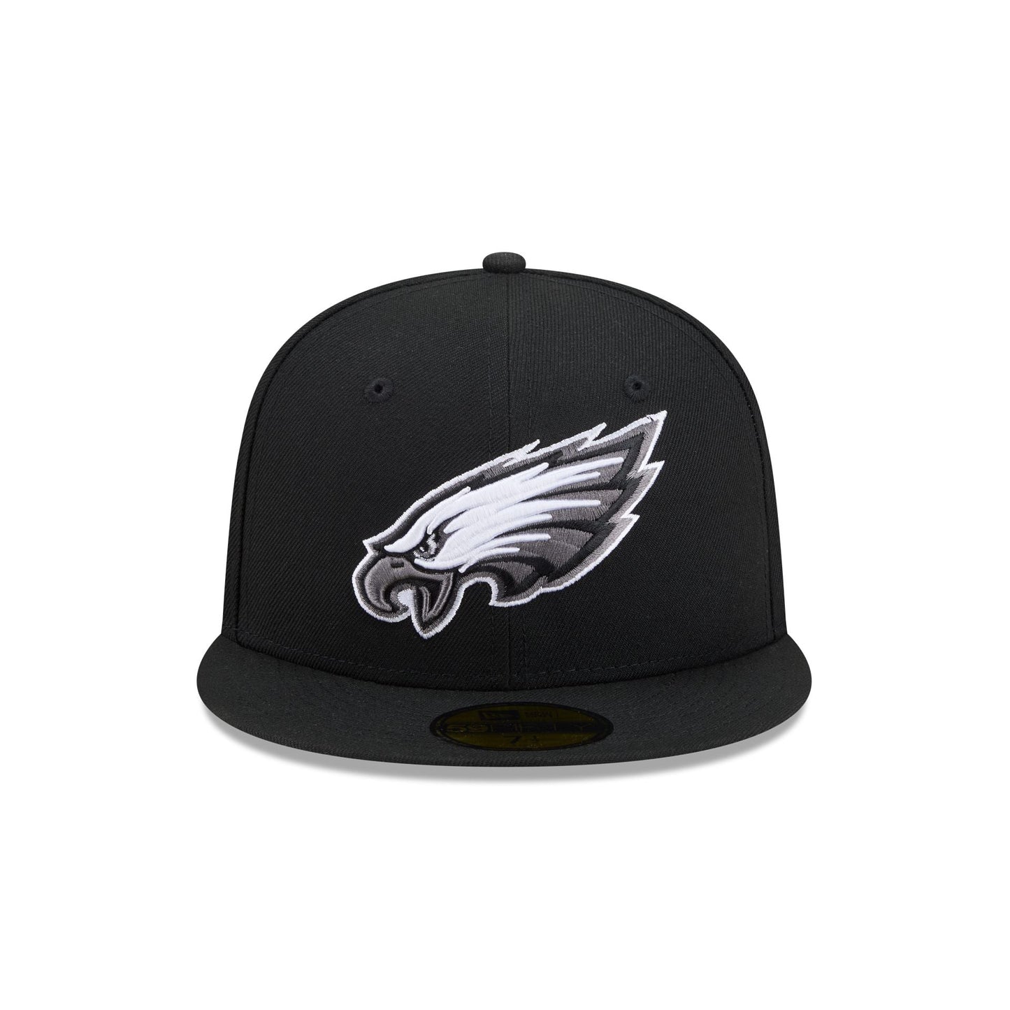 Philadelphia Eagles Black and White Basic 59FIFTY Fitted Hat