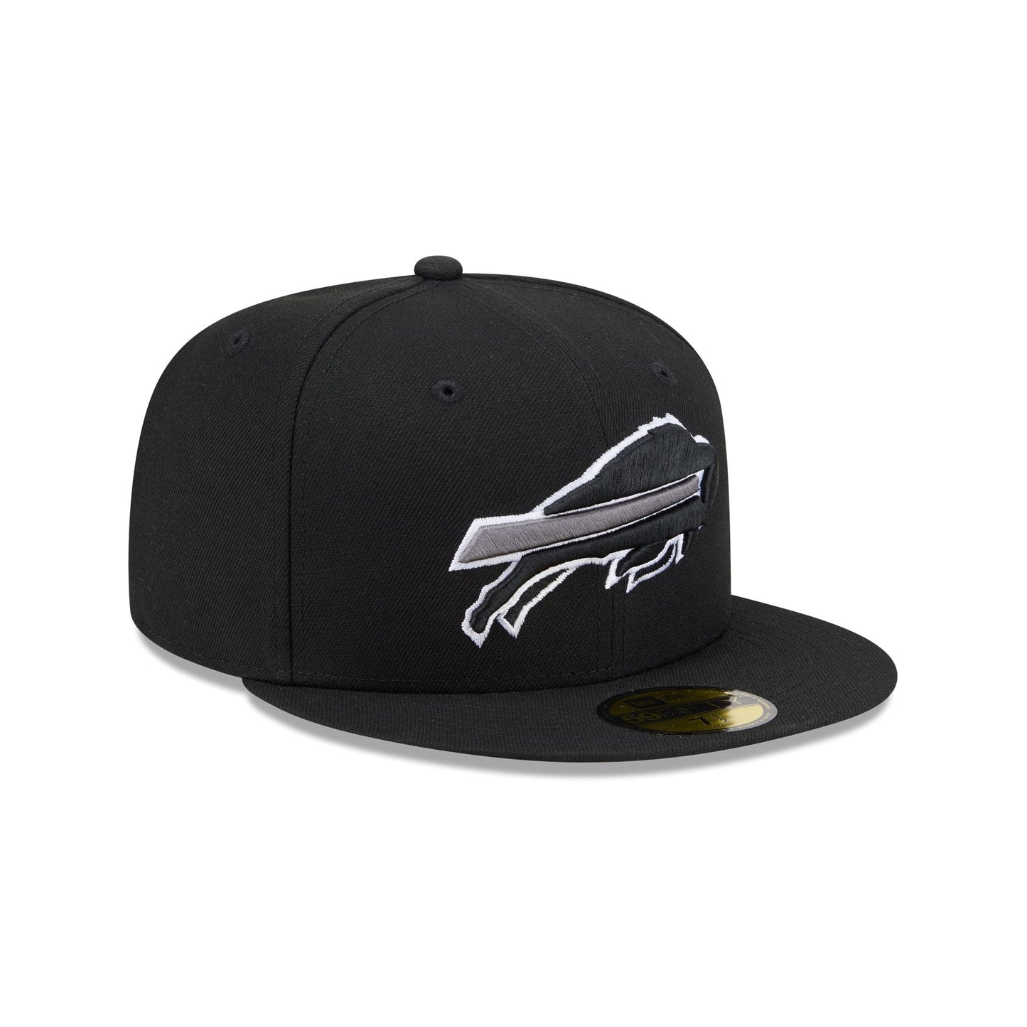 Buffalo Bills Black and White Basic 59FIFTY Fitted Hat