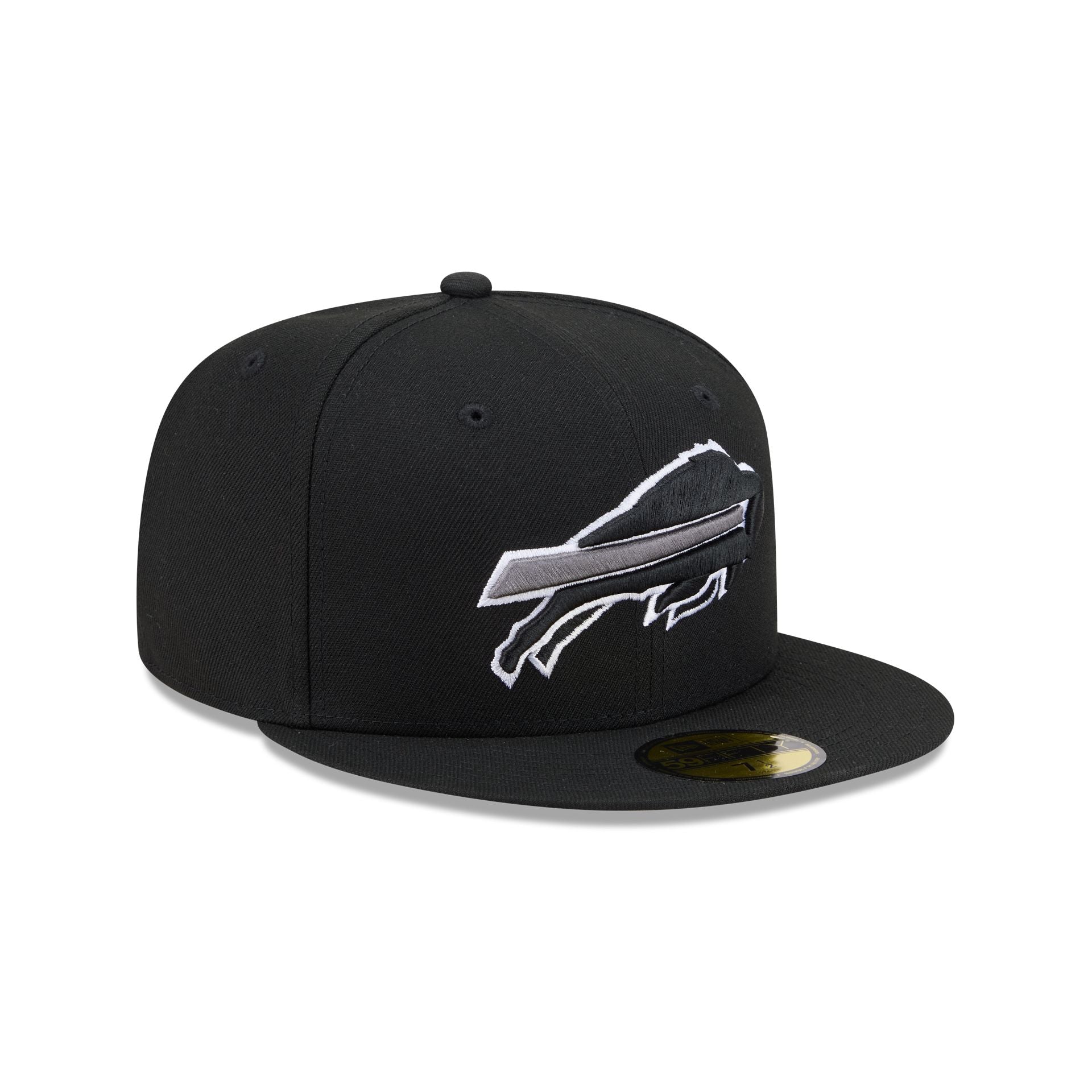 Buffalo Bills Black and White Basic 59FIFTY Fitted Hat