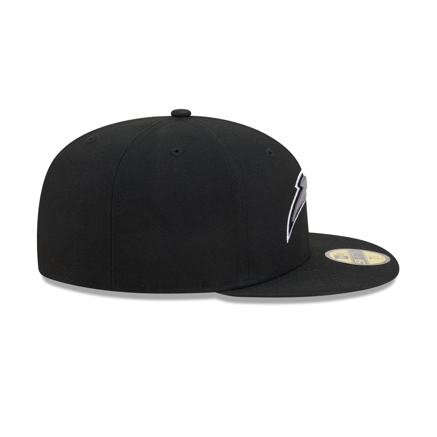 Los Angeles Chargers Black and White Basic 59FIFTY Fitted Hat