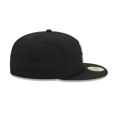 Seattle Mariners Black and White Basic 59FIFTY Fitted Hat