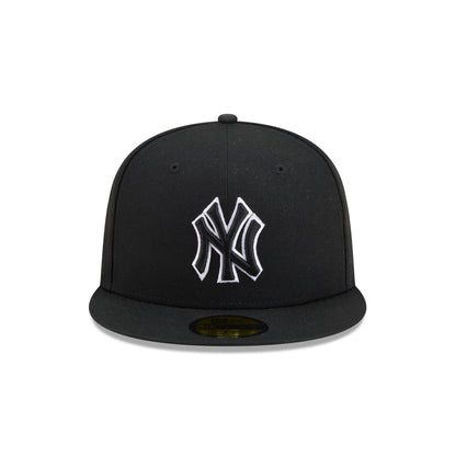 New York Yankees Black and White Basic 59FIFTY Fitted Hat
