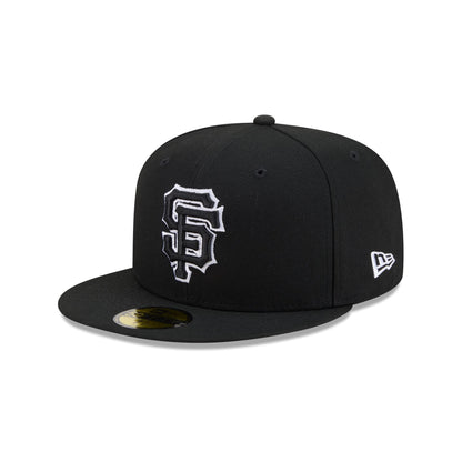San Francisco Giants Black and White Basic 59FIFTY Fitted Hat