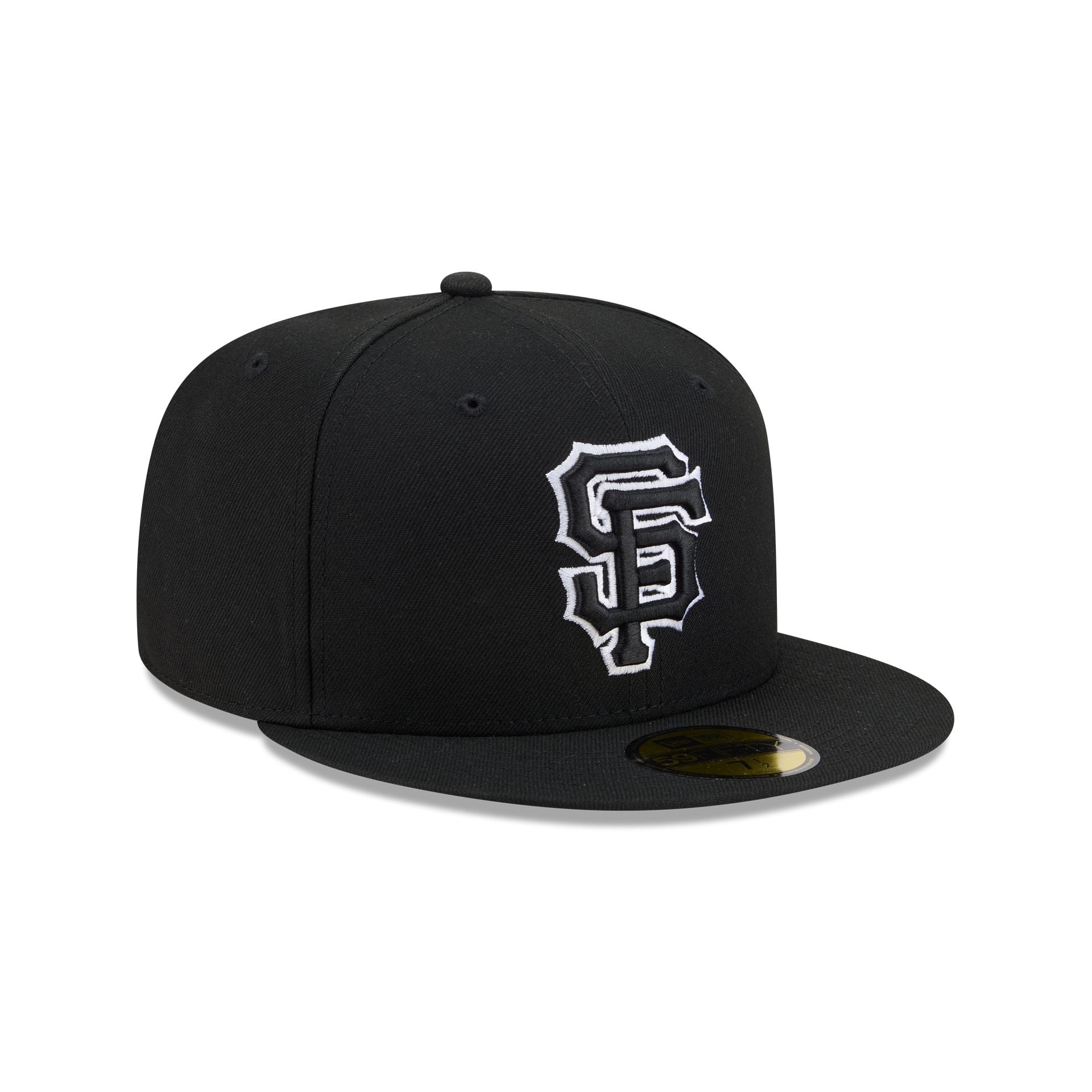 San Francisco Giants Black and White Basic 59FIFTY Fitted Hat