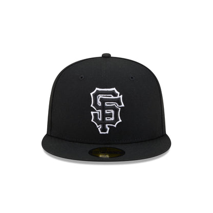 San Francisco Giants Black and White Basic 59FIFTY Fitted Hat
