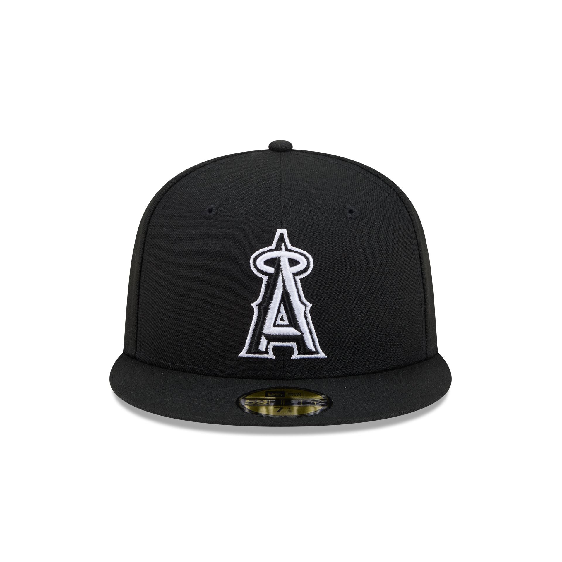 Los Angeles Angels Black and White Basic 59FIFTY Fitted Hat