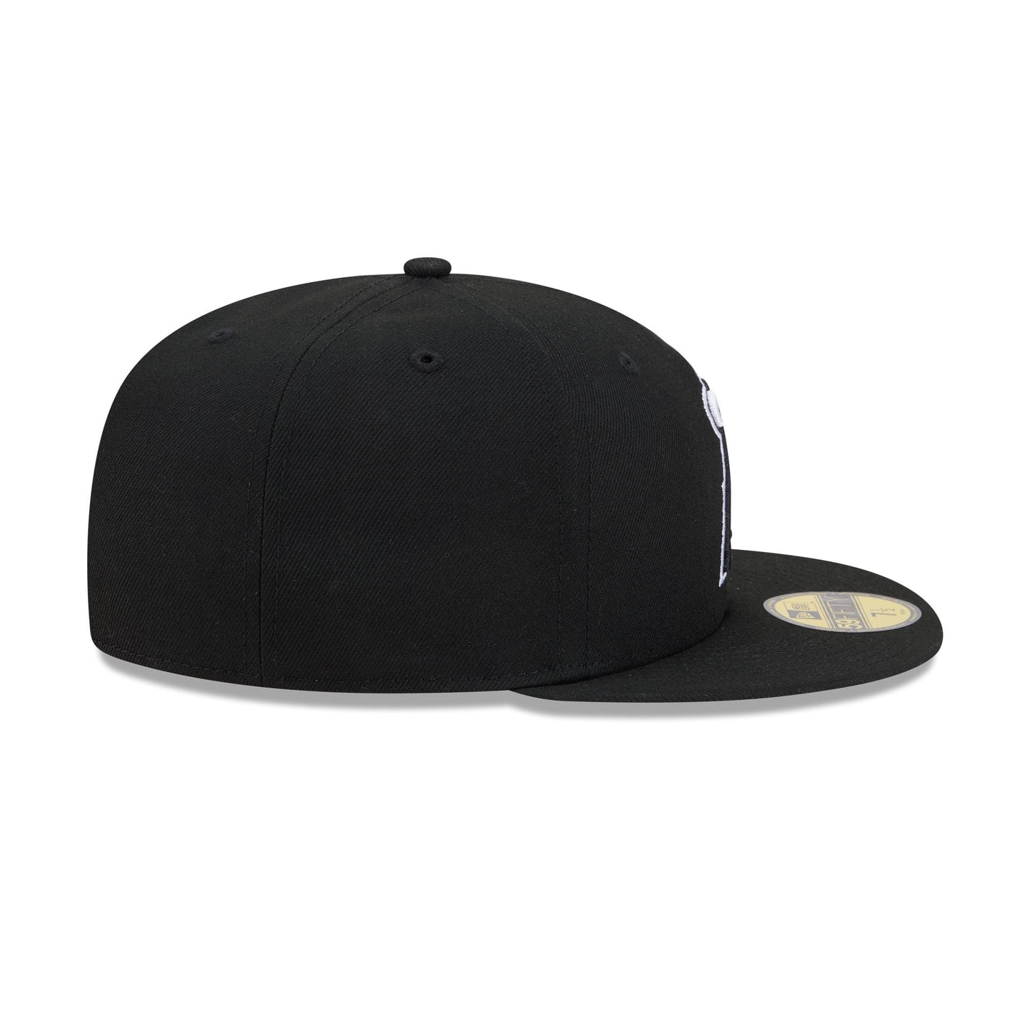 Los Angeles Angels Black and White Basic 59FIFTY Fitted Hat