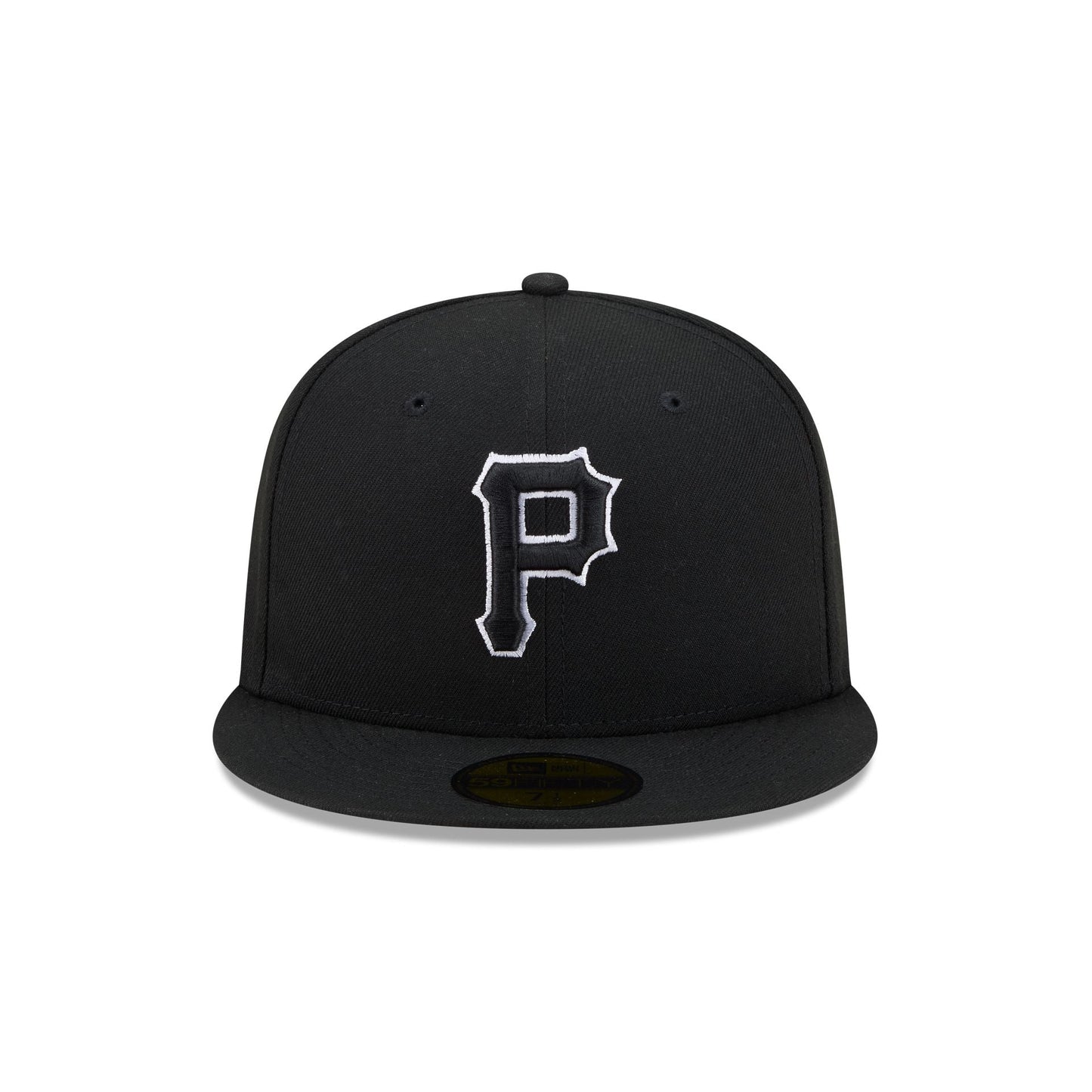 Pittsburgh Pirates Black and White Basic 59FIFTY Fitted Hat
