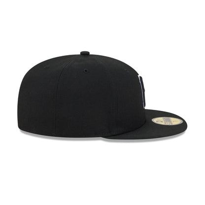 Pittsburgh Pirates Black and White Basic 59FIFTY Fitted Hat