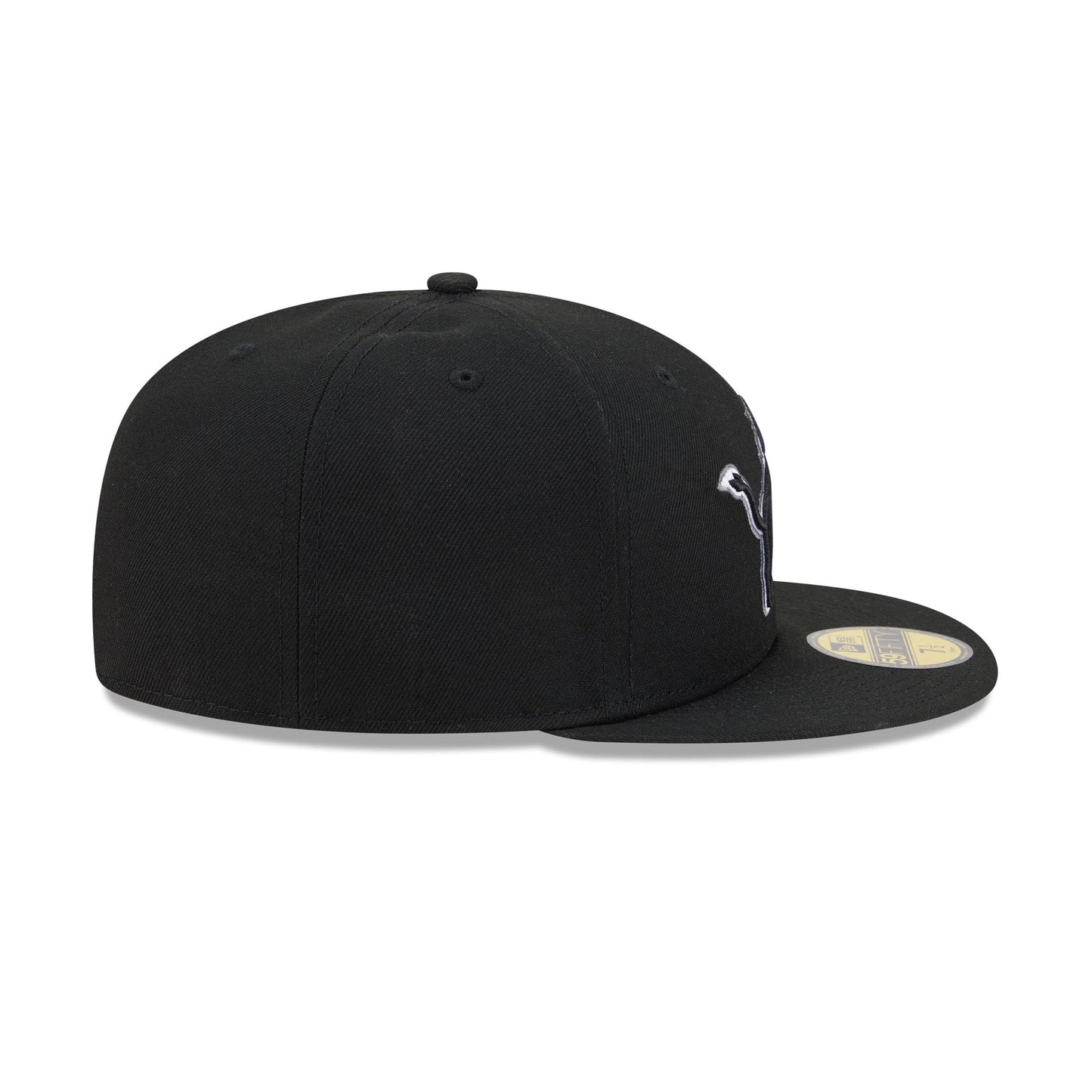 Detroit Lions Black and White Basic 59FIFTY Fitted Hat