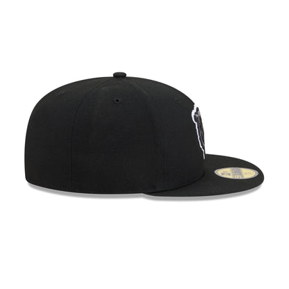 Chicago Bears Black and White Basic 59FIFTY Fitted Hat